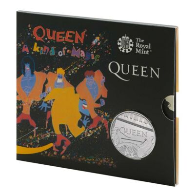 2020 5 Font 50 éves a Queen együttes emlékérme BU kivitel díszcsomagban 