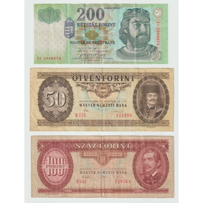 Történelmi hármas – Klasszikus magyar forint bankjegy válogatás 4.