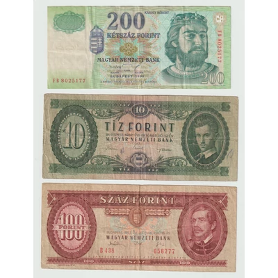 Történelmi hármas – Klasszikus magyar forint bankjegyválogatás (Fine tartásfok)