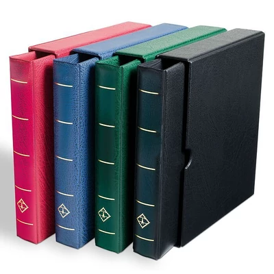 Leuchtturm Gyűrűs irattartó OPTIMA F, fedőtokkal, kék