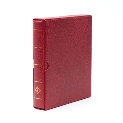 Leuchtturm Gyűrűs album OPTIMA F, tokkal együtt, piros