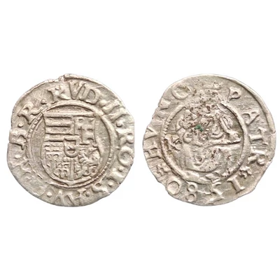 1580 Rudolf ezüst denár érme É.h. 811