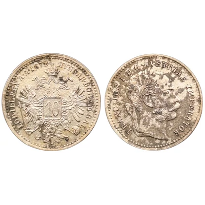 1872 10 Krajcár ezüst érme