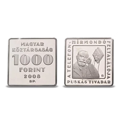 2008. évi Telefonhírmondó színesfém emlékérme 1000 Forint névérték– PP kivitel