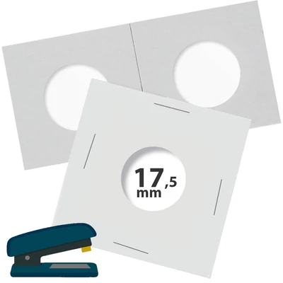 Tűzőkapcsos érmetartó keret 17,5mm