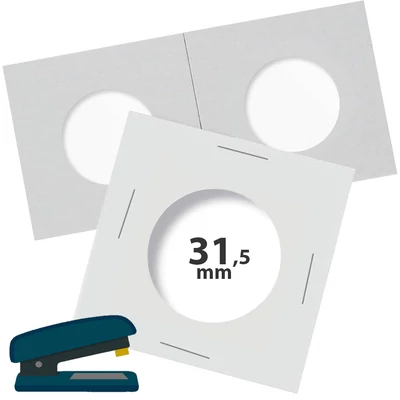 Tűzőkapcsos érmetartó keret 31,5mm