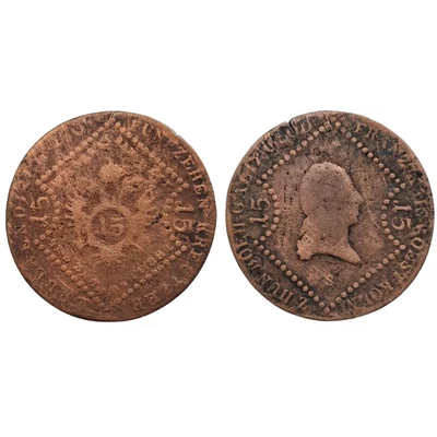 1807 15 Krajcár - nagyméretű (33 mm) réz érme