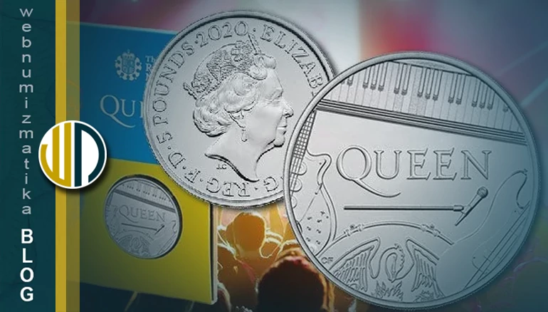 5 Font névértékű emlékérmét adott ki a brit Királyi Pénzverde az 50 éves Queen zenekar tiszteletére
