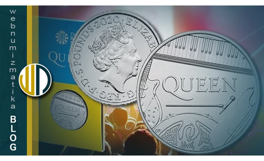5 Font névértékű emlékérmét adott ki a brit Királyi Pénzverde az 50 éves Queen zenekar tiszteletére